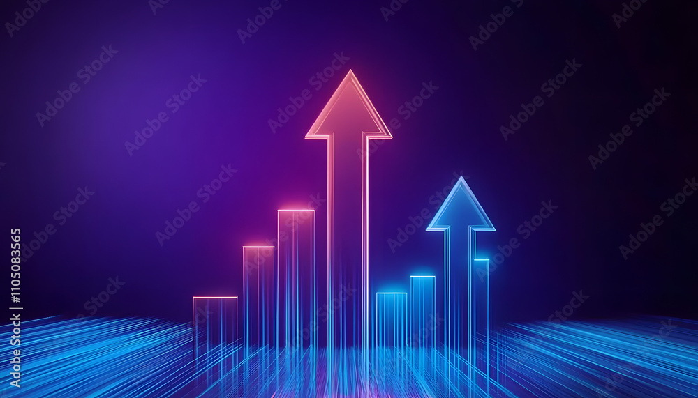Futuristic raise arrow chart digital transformation abstract technology background. Big data Futuristic raise arrow chart digital transformation abstract technology background. Big data
