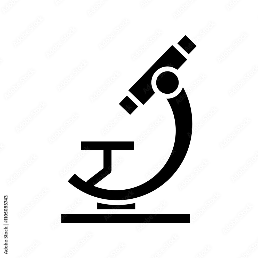 Microscope icon Vector flat thin line illustration Microscope icon Vector flat thin line illustration