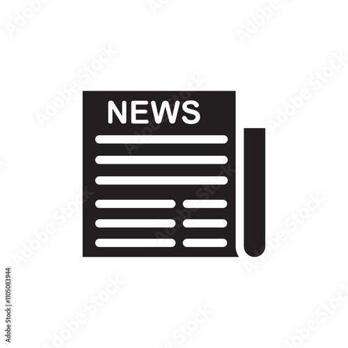 News icon Vector flat thin line illustration