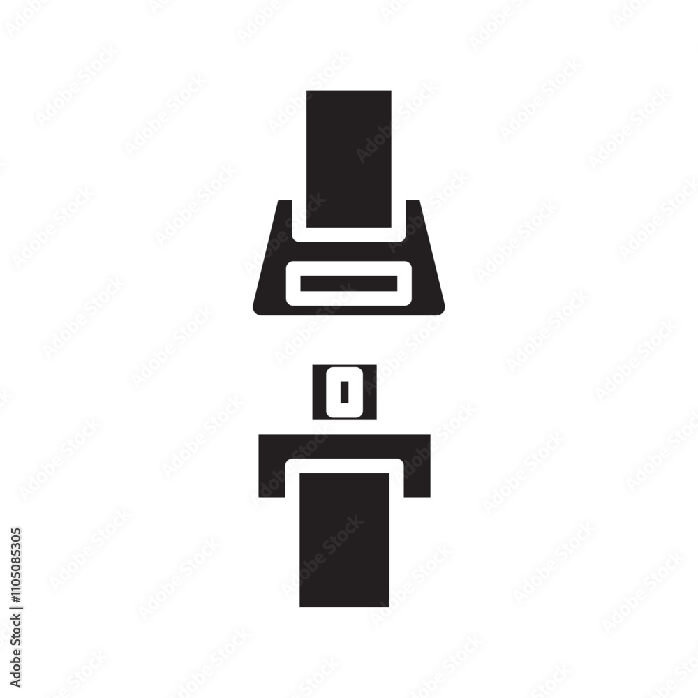 Seat Belt icon Vector flat thin line illustration Seat Belt icon Vector flat thin line illustration