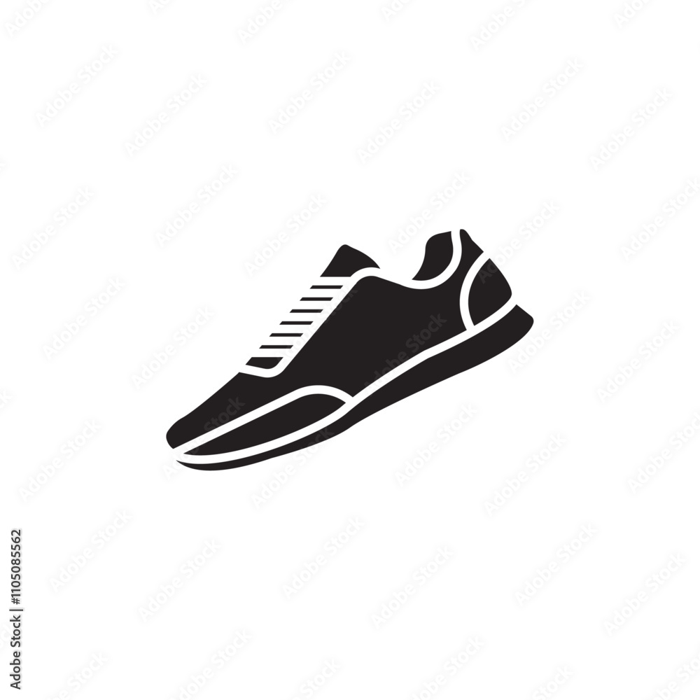 Sneaker icon Vector flat thin line illustration Sneaker icon Vector flat thin line illustration