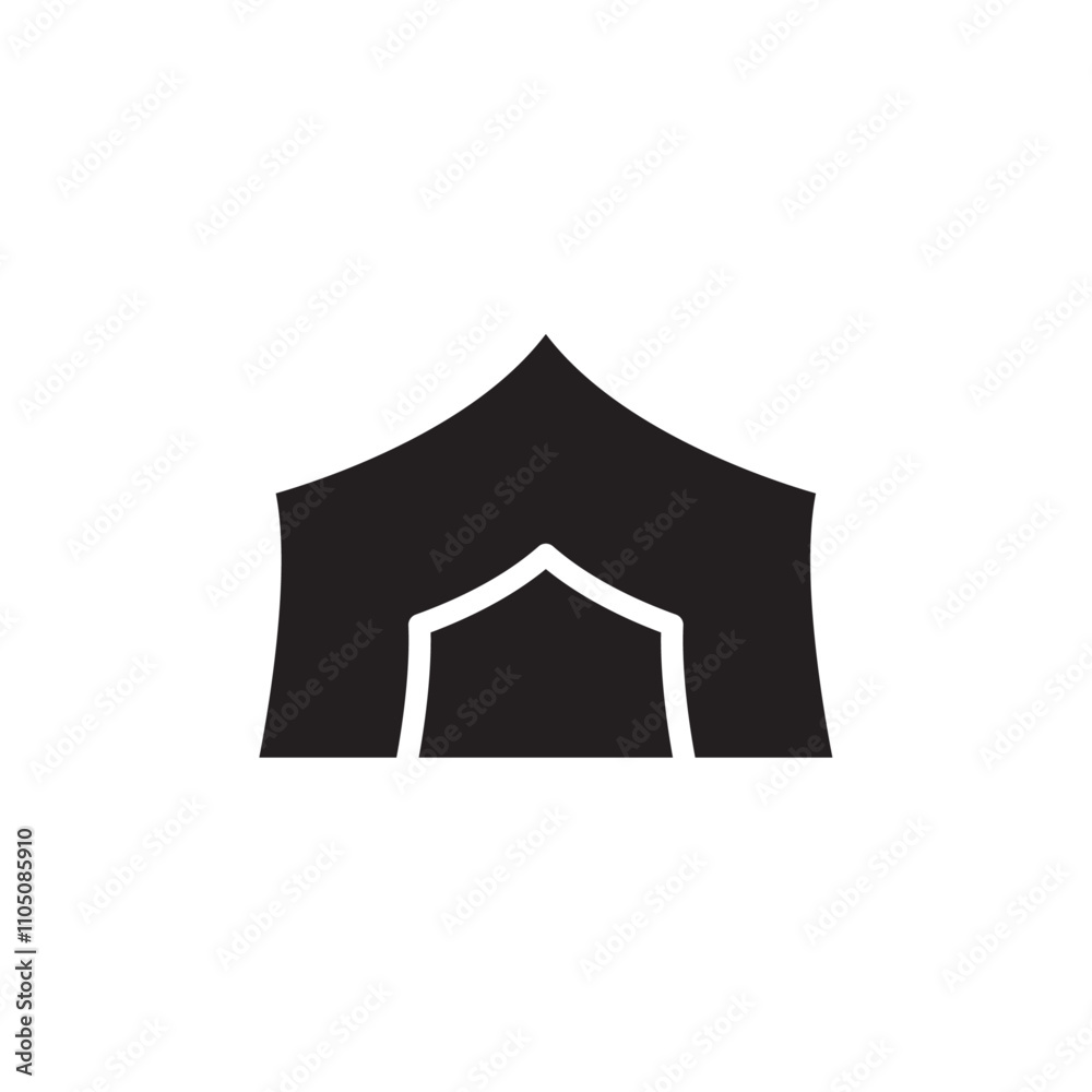 Fototapeta premium Tent icon Vector flat thin line illustration