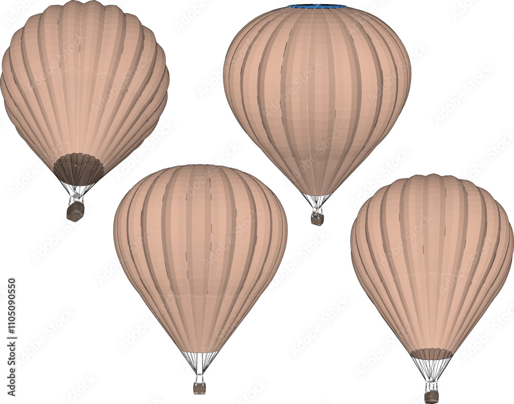 Φωτογραφία Vector illustration of hot air balloon design for flying in the vast sky
