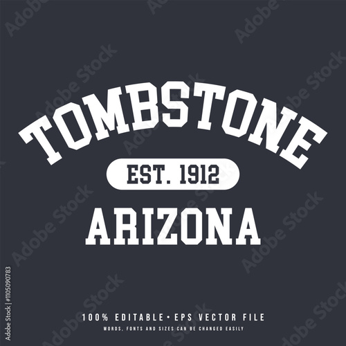 Tombstone text effect vector. Tombstone typography design vector. 