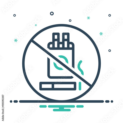 Mix icon for dont smoke