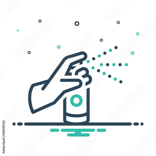 Mix icon for use disinfectant