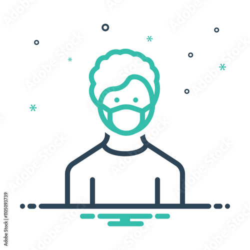 Mix icon for wear mask