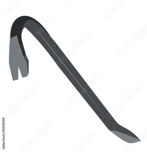 Crowbar realistic vector illustration.
Black crowbar icon 