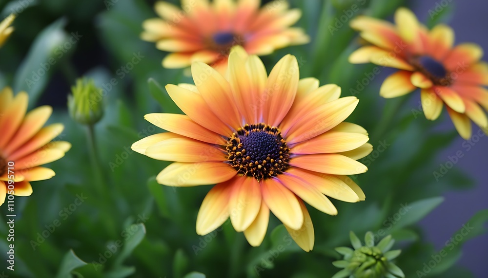 Blooming African Daisies, a display of natural beauty. Blooming African Daisies, a display of natural beauty.
