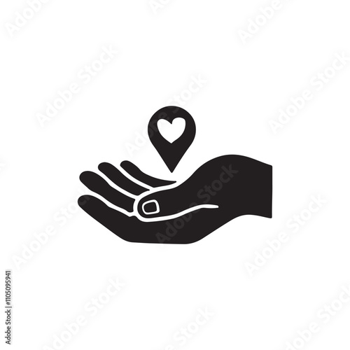 hand holding a heart