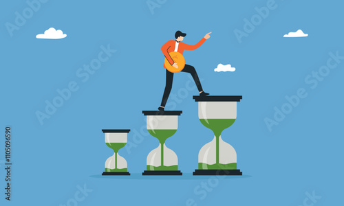people climb the hourglass with gold coins, experience will gain benefits.
