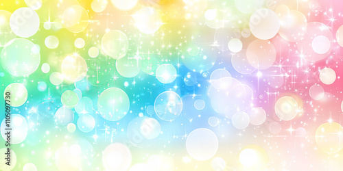 Vibrant pastel bokeh background with glowing light effects for celebrations, holidays, and creative projects