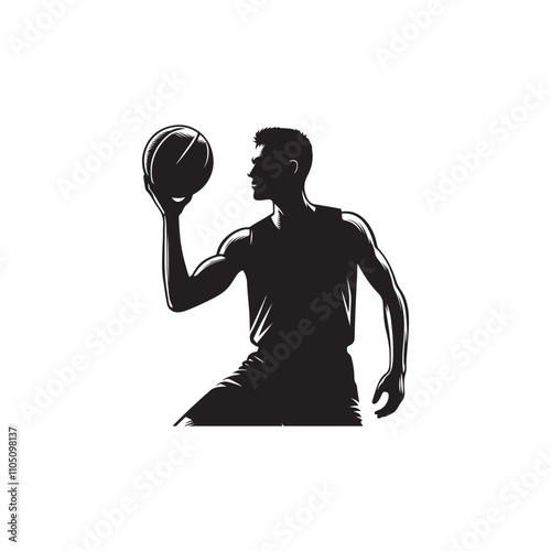 playing with basketball 