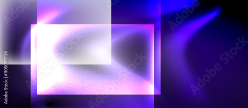 Dark neon colors with glass square shapes