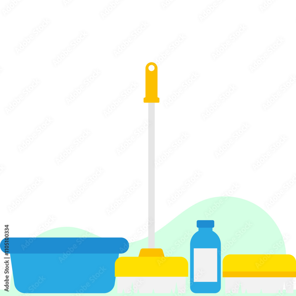 Cleaning Tools Illustration