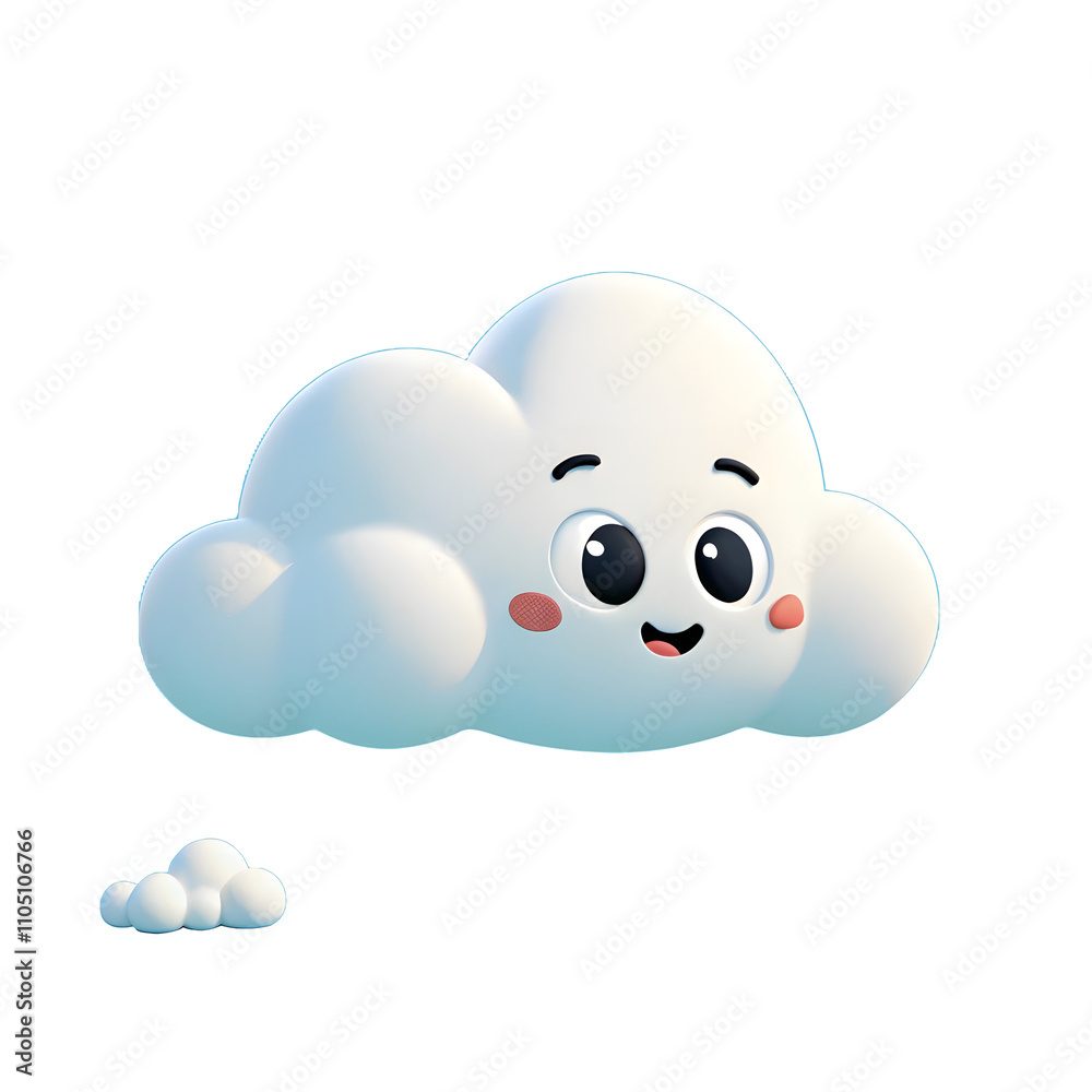 In a dreamy and whimsical sky, a minimalistic cartoon cloud with a playful and adorable face floats, creating a calming atmosphere in this soft and childlike meteorology-inspired illustration In a dreamy and whimsical sky, a minimalistic cartoon cloud with a playful and adorable face floats, creating a calming atmosphere in this soft and childlike meteorology-inspired illustration