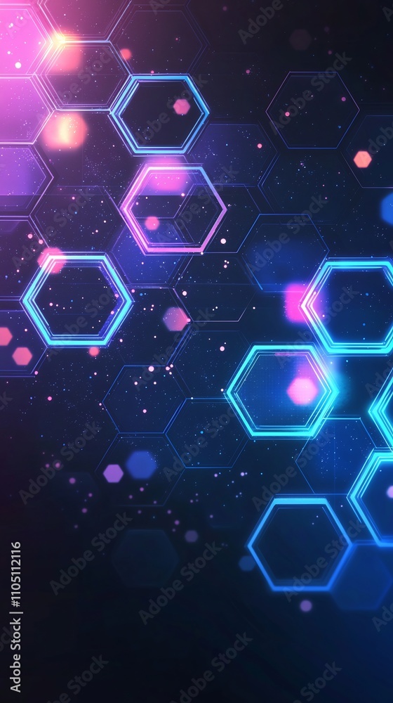 Captivating futuristic neon hexagonal abstract background with glowing 3D geometric shapes low poly patterns and a dynamic luminous sci fi inspired visual design Captivating futuristic neon hexagonal abstract background with glowing 3D geometric shapes low poly patterns and a dynamic luminous sci fi inspired visual design