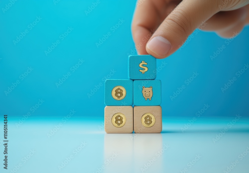 Obraz premium Dollar Savings Blocks.