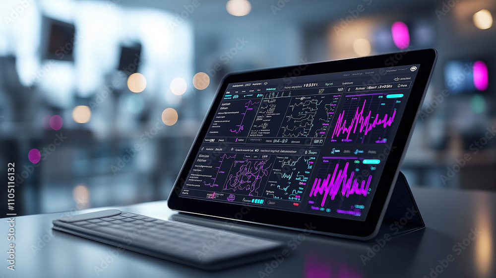 futuristic medical tablet displaying advanced data and graphs futuristic medical tablet displaying advanced data and graphs