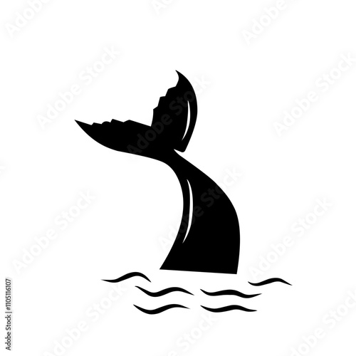 whale tail design icon