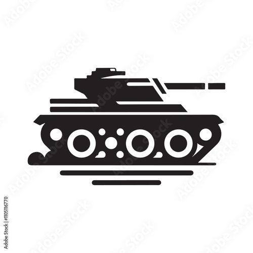Military Tank, tank silhouette vector icon