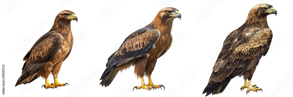 Set of an eagle, isolated on a transparent background. Set of an eagle, isolated on a transparent background.