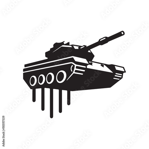 Military Tank, tank silhouette vector icon