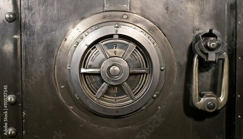  Huge Inpenetrable Vintage Bank Vault Massive Handle Combination Dial Lock  photo