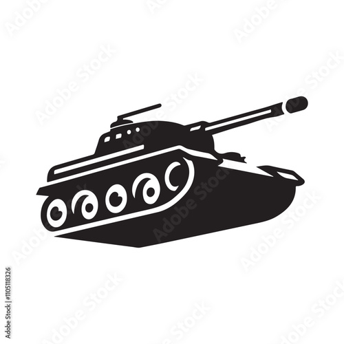 Military Tank, tank silhouette vector icon