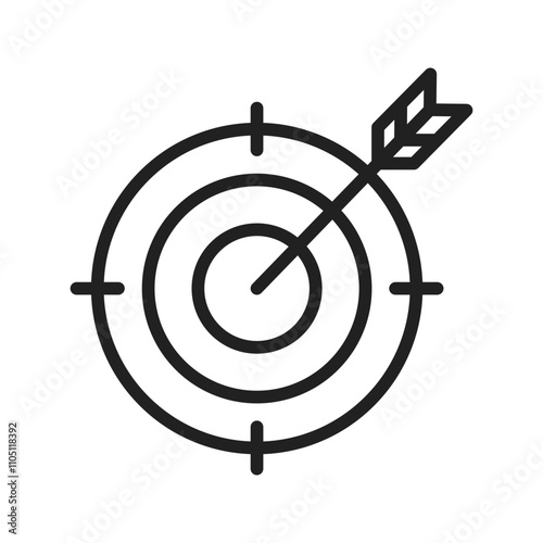 Target Icon vector image. Suitable for use on web apps, mobile apps, and print media.