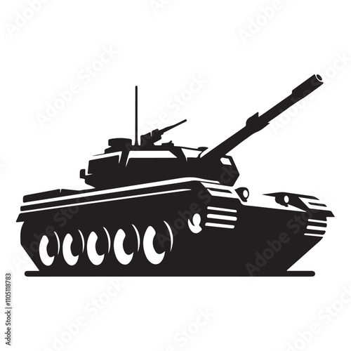 Military Tank, tank silhouette vector icon