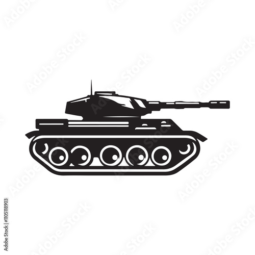Military Tank, tank silhouette vector icon