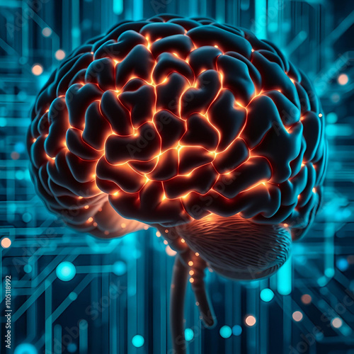 3d rendered illustration of human brain