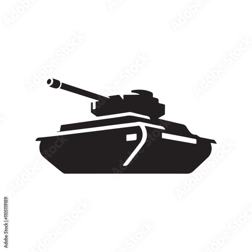 Military Tank, tank silhouette vector icon