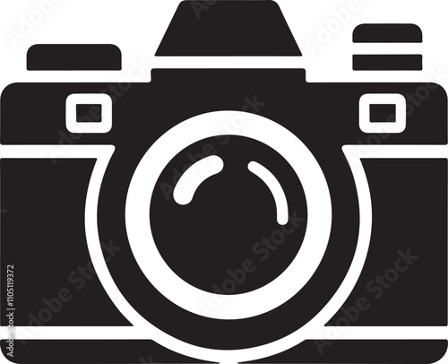 camera silhouette vector art, perfect for graphic design projects and creative endeavors. photo