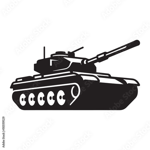 Military Tank, tank silhouette vector icon