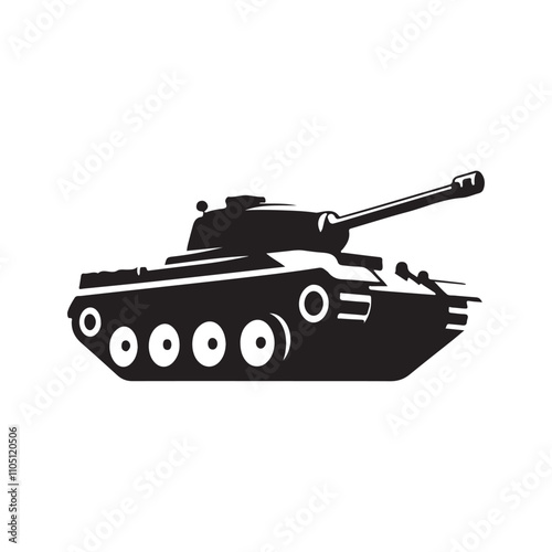 Military Tank, tank silhouette vector icon