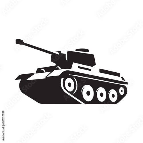 Military Tank, tank silhouette vector icon