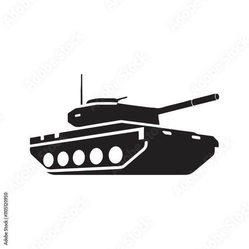 Military Tank, tank silhouette vector icon
