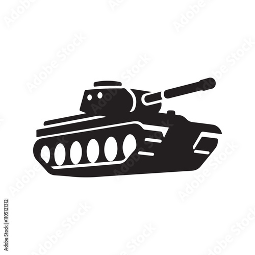 Military Tank, tank silhouette vector icon