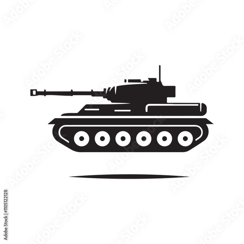 Military Tank, tank silhouette vector icon