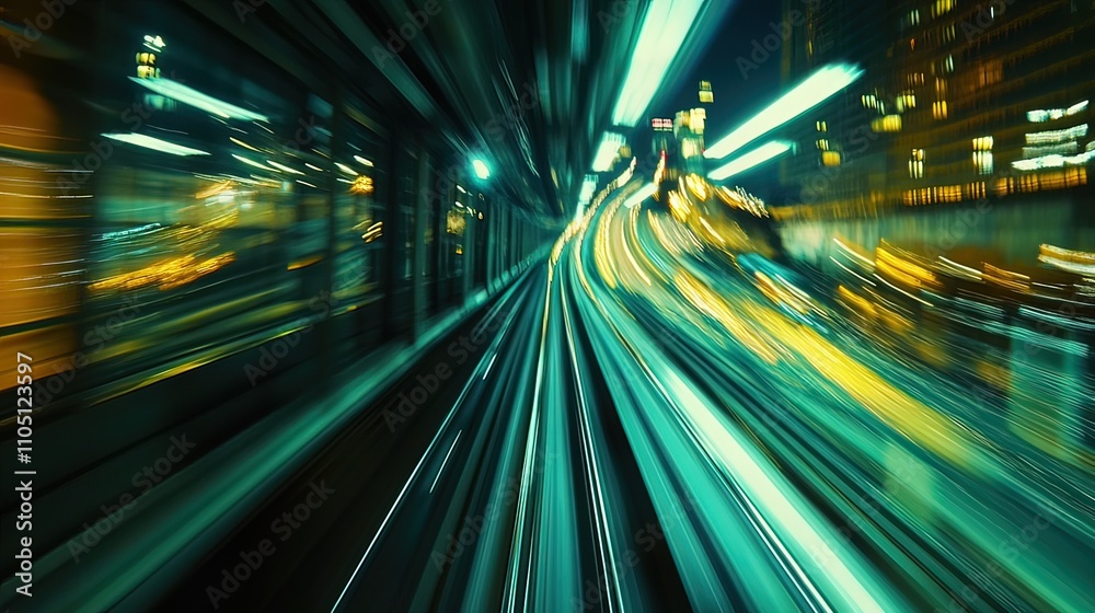 City Lights in Motion: A Blur of Speed and Color City Lights in Motion: A Blur of Speed and Color