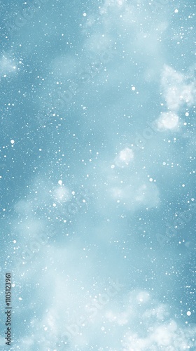 Magical Winter Wonderland with Gently Falling Snowflakes in Calming Atmosphere  Ethereal frozen landscape with soft light and delicate snow crystals creating a peaceful and serene mood