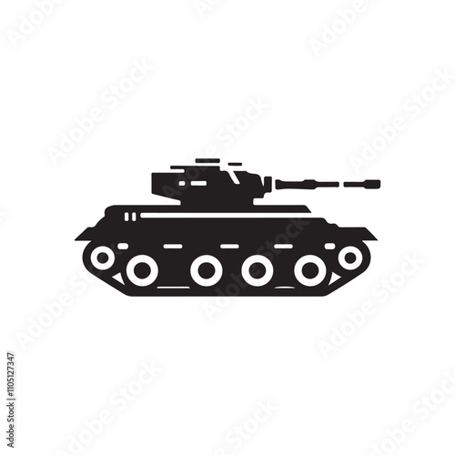 Military tank vector