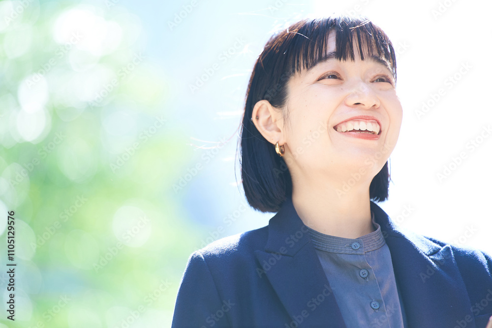 笑顔の女性のポートレート 笑顔の女性のポートレート