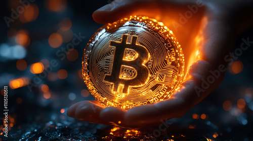 Hand holding a holographic digital currency, illustrating the rise of cryptocurrencies
