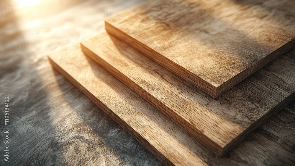 Building with ai-generated wooden planks in a natural environment focused on craftsmanship and texture