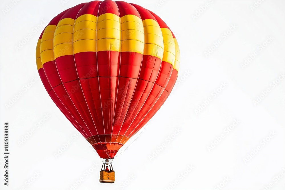 Naklejka premium Red air balloon isolated on white with alpha channel and work path, perfect for digital composition