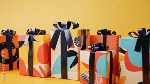 Wallpaper Mural Bright and colorful gift wrapping ideas for celebrations and home decor inspiration Torontodigital.ca