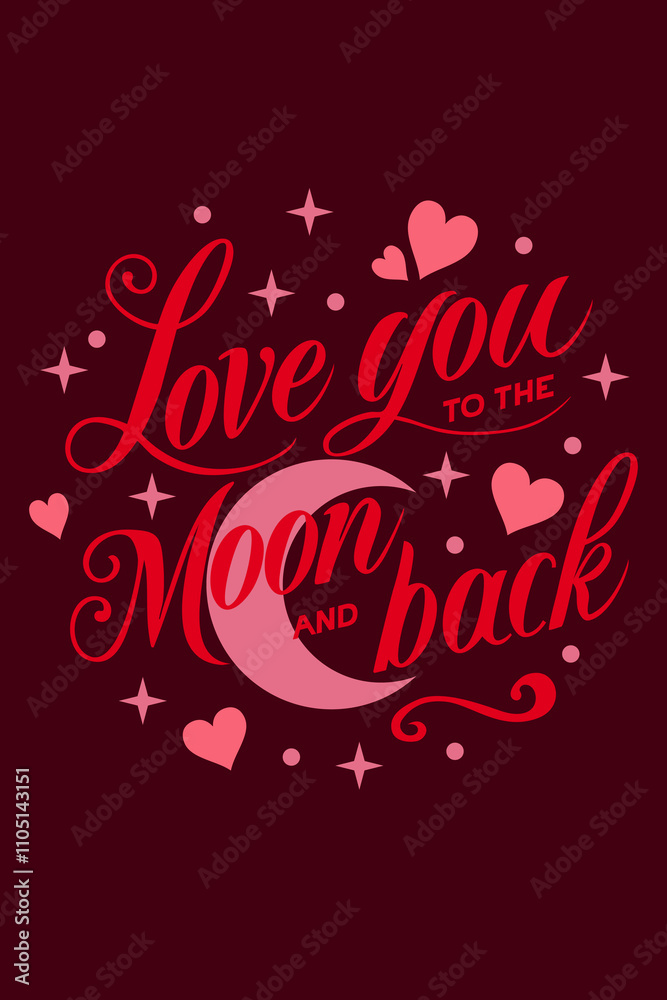 Elegant Valentine Card with Heart and Star Decorations Elegant Valentine Card with Heart and Star Decorations